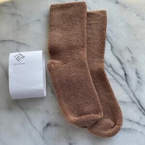 Baserange Buckle Overankle Socks Cotton French Terry Aural Tan 36-39 6-9 US NWT
